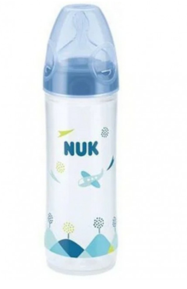 Nuk First Choice+ Πλαστικό Μπιμπερό 6-18m+ Κατά των Κολικών με Θηλή Σι …