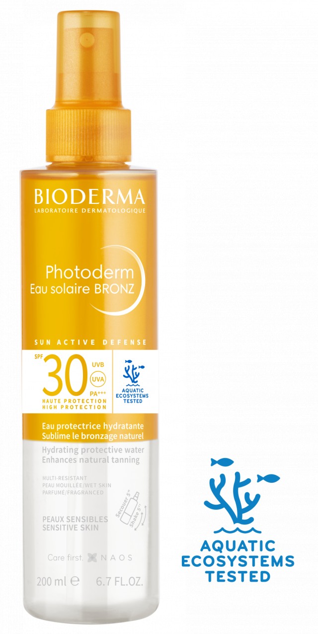 Bioderma Photoderm SPF30 Suncare Water Bronz Ενυδατικό Αντηλιακό Νερό Προσώπου & Σώματος 200ml