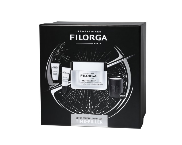 Filorga PROMO Time Filler 5XP Cream Αντιρυτιδική Κρέμα Ημέρας 50ml - ΔΩΡΑ Serum Αντιγηραντικός Ορός Προσώπου 7ml - Eyes Cream Αντιρυτιδική Κρέμα Ματιών 4ml - Αρωματικό Κερί