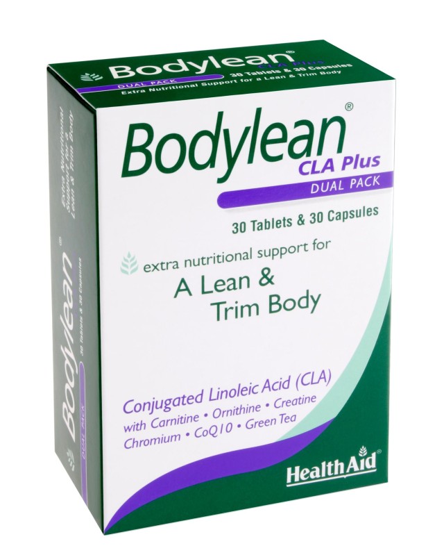 Health Aid Bodylean CLA  Plus Συμπλήρωμα Διατροφής για την Ρύθμιση του Βάρους 30 Κάψουλες + 30 Ταμπλέτες