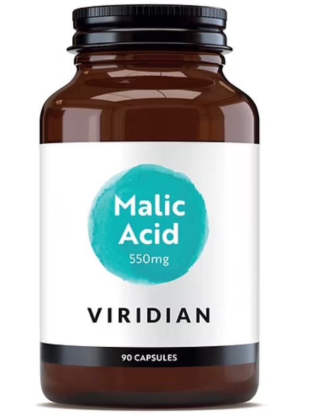 Viridian Malic Acid 550mg Συμπλήρωμα Διατροφής για Αποτοξίνωση 90 Κάψο …