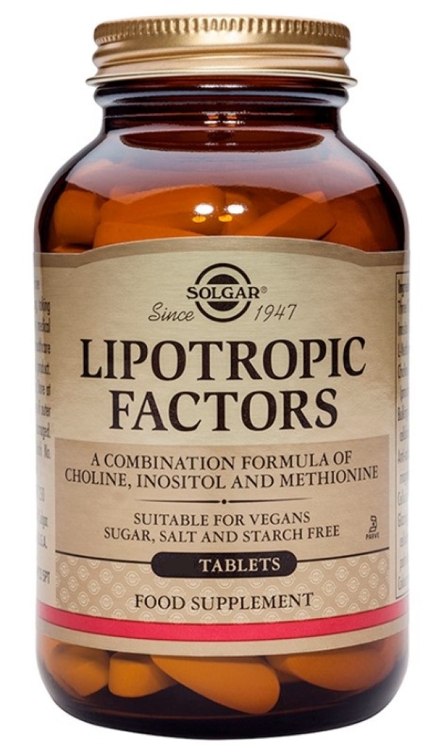 Solgar Lipotropic Factors Συμπλήρωμα Διατροφής για τον Έλεγχο του Σωματικού Βάρους 50 Ταμπλέτες