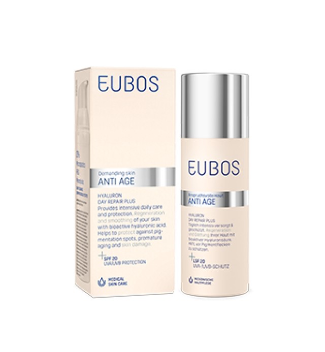 Eubos Cream Hyaluron Repair & Protect SPF20 Αντιρυτιδική Κρέμα Ημέρας με Δείκτη Προστασίας 50ml