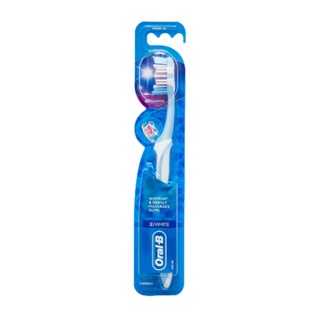 Oral B 3D White Brilliance Χειροκίνητη Οδοντόβουρτσα 40mm Μέτρια Χρώμα … Oral B 3D White Brilliance Χειροκίνητη Οδοντόβουρτσα 40mm Μέτρια Χρώμα …