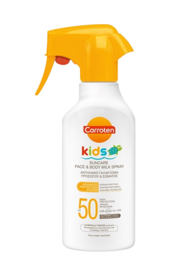 Carroten Kids Suncare Face & Body Milk Spray SPF50 Παιδικό Αντηλιακό Γ …