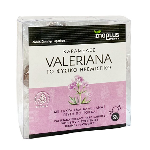 Ino Plus Valeriana Καραμέλες με Γεύση Πορτοκάλι για την Μείωση του Άγχους & την Χαλάρωση 50gr