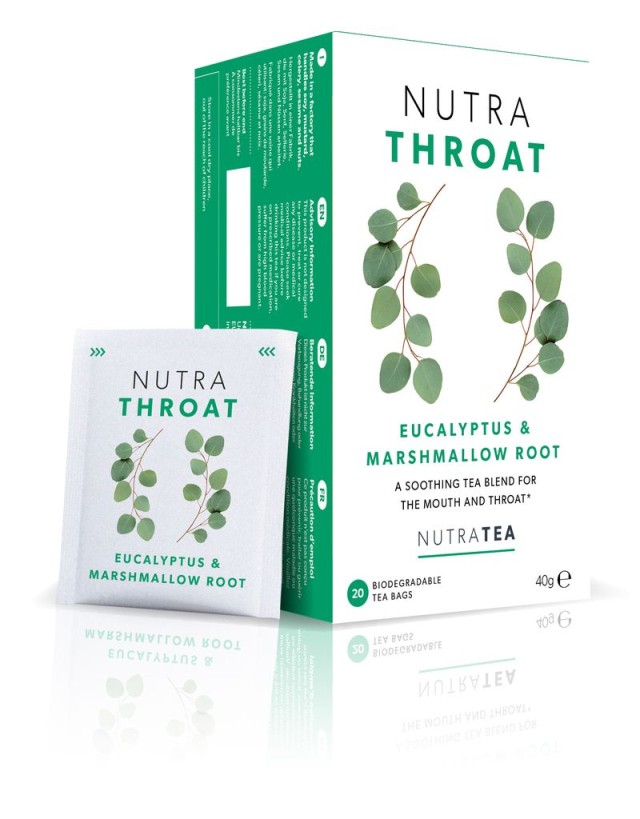 Nutra Tea Throat - Eucalyptus & Marshmallow Root για το Λαιμό - Θεραπε &hellip;