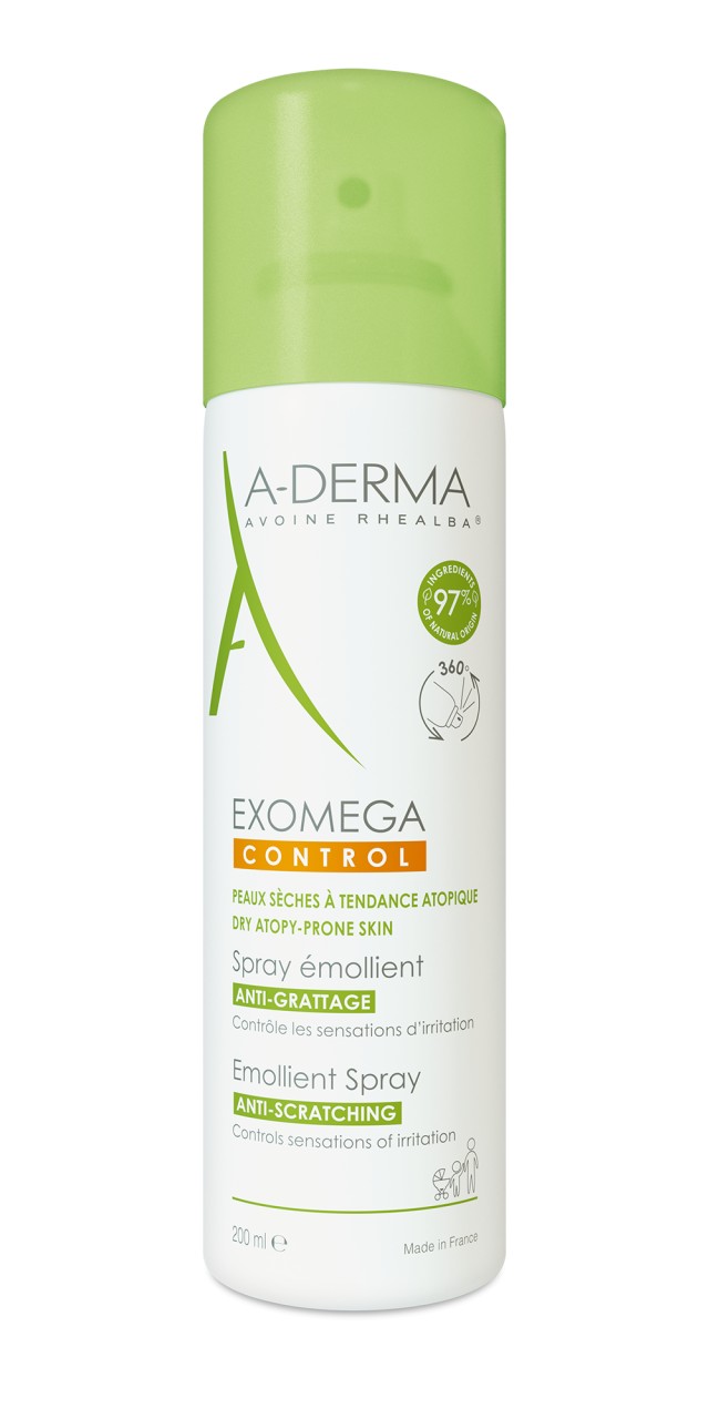 A-Derma Exomega Control Emolient Anti Scratching Spray Κατά του Κνησμού 200ml