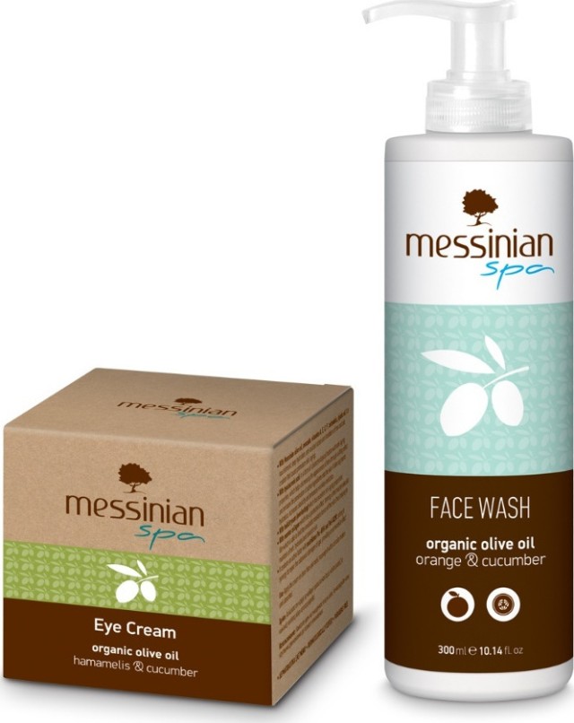 Messinian Spa PROMO Eye Cream Κρέμα Ματιών 30ml - ΔΩΡΟ Face Wash Orange Cucumber Καθαριστικό Προσώπου 300ml