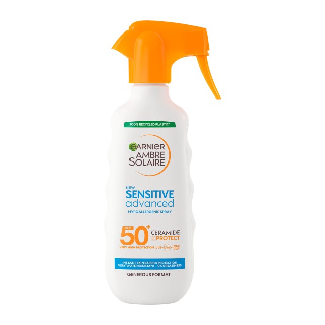 Garnier Ambre Solaire Sensitive Advanced Spray SPF50+ Αντηλιακό Σώματο … Garnier Ambre Solaire Sensitive Advanced Spray SPF50+ Αντηλιακό Σώματο …