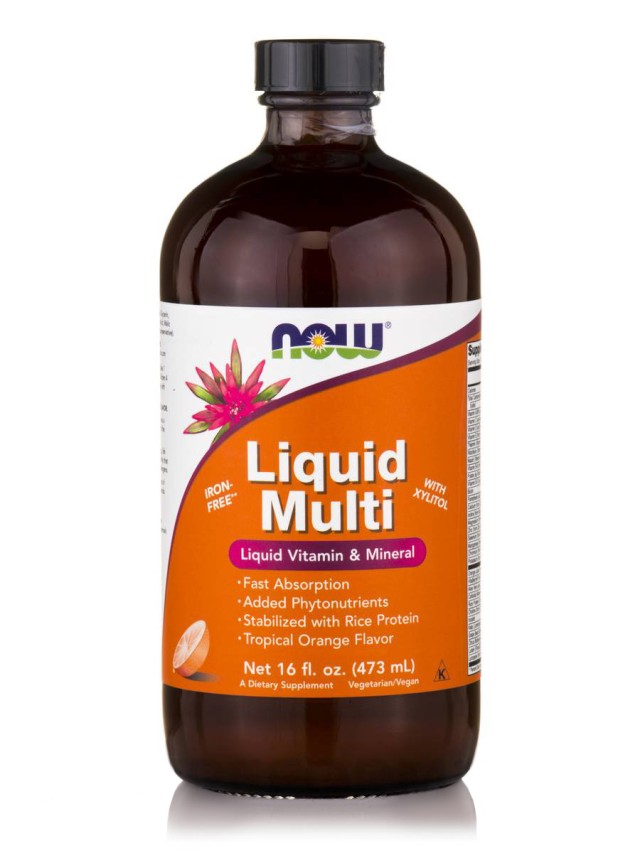 Now Foods Liquid Multi Vitamin - Iron Free Συμπλήρωμα Διατροφής Για Τόνωση και Ενέργεια 473ml