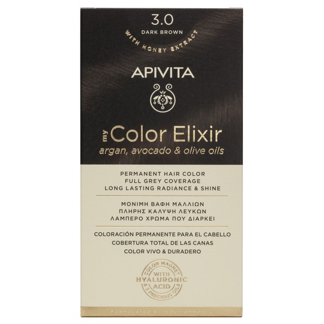 Apivita My Color Elixir No3.0 Καστανό Σκούρο Κρέμα Βαφή Σε Σωληνάριο 5 … Apivita My Color Elixir No3.0 Καστανό Σκούρο Κρέμα Βαφή Σε Σωληνάριο 5 …