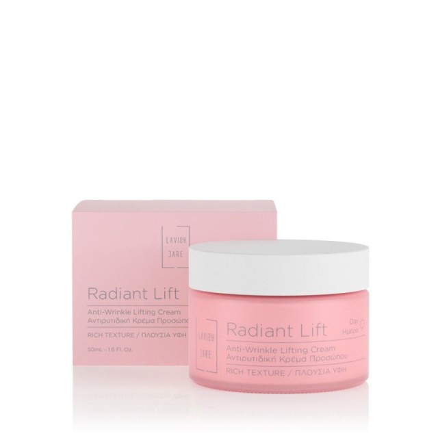 Lavish Care Radiant Lift Anti Wrinkle Lifting Cream Rich Texture Αντιρυτιδική Κρέμα Προσώπου Πλούσιας Υφής 50ml