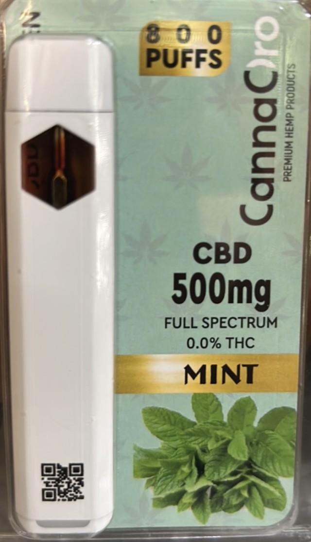 CannaOro CBD Vape 500mg Mint Συσκευή Ατμίσματος Προγεμισμένη με Υγρό Α …