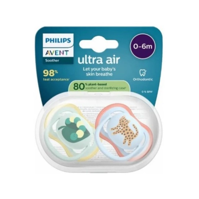 Avent Philips Ultra Ορθοδοντική Πιπίλα Σιλικόνης Πράσινο/Γαλάζιο 0-6m &hellip;