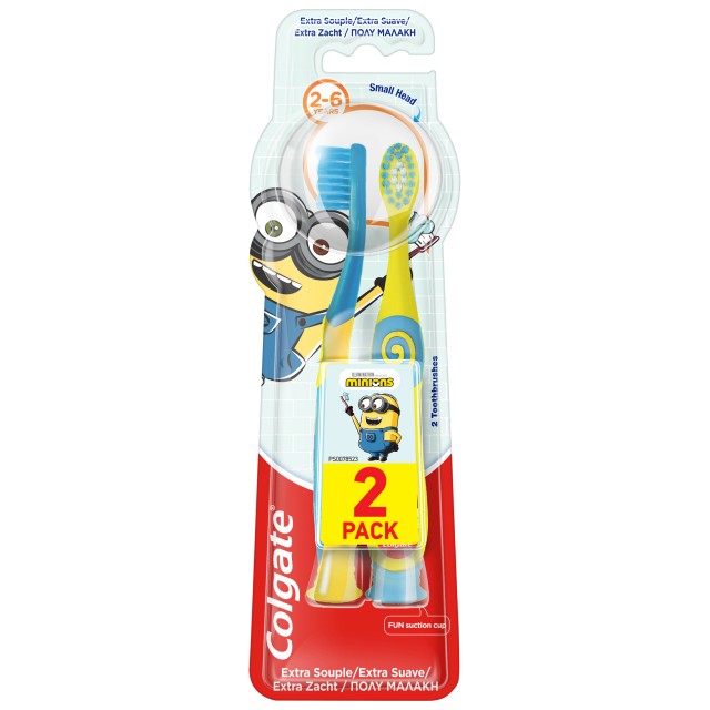 Colgate Minions XSoft Παιδικές Οδοντόβουρτσες για 2-6 Ετών Πολύ Μαλακή …