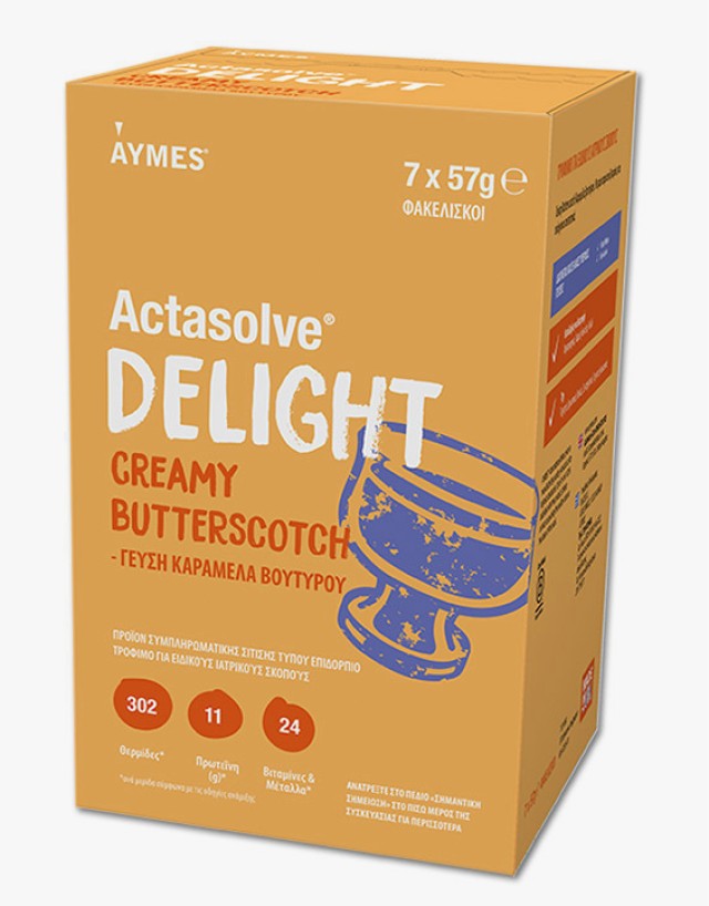 Aymes ActaSolve Delight Θρεπτικό Επιδόρπιο με Γεύση Καραμέλα Βουτύρου &hellip;