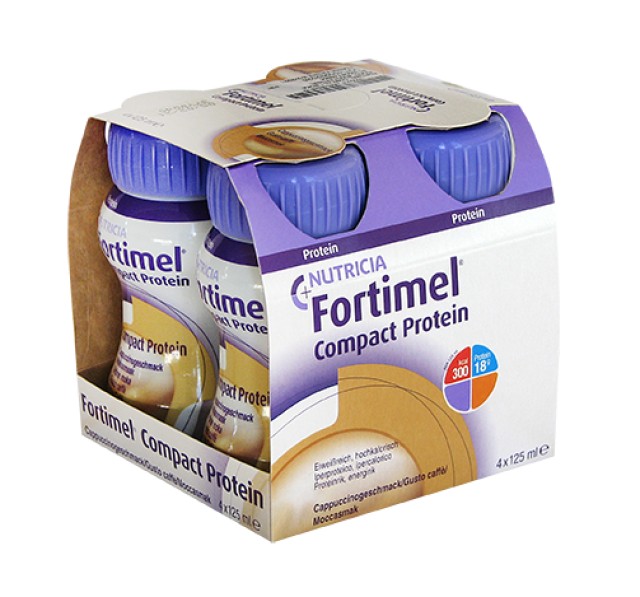 Nutricia Fortimel Compact Protein Θρεπτικό Συμπλήρωμα Διατροφής Υψηλής Ενέργειας με Γεύση Μόκα 4x125ml