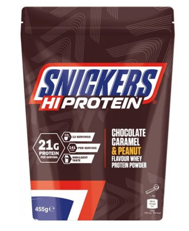 Snickers Hi Protein Whey Πρωτεΐνη Ορού Γάλακτος με Γεύση Σοκολάτα με Φ …