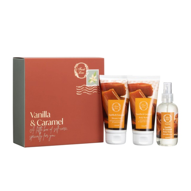 Fresh Line Xmas PROMO Vanilla & Caramel Αφρόλουτρο 150ml & Βούτυρο … Fresh Line Xmas PROMO Vanilla & Caramel Αφρόλουτρο 150ml & Βούτυρο …