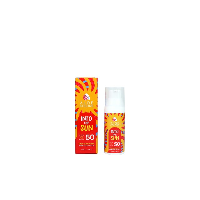 Aloe Colors Into The Sun Face Sunscreen SPF50 Αντηλιακή Κρέμα Προσώπου …