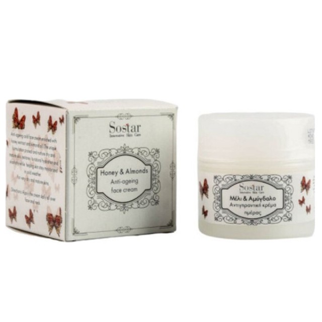 Sostar Focus Αντιγηραντική Κρέμα Προσώπου - Λαιμού με Μέλι - Αμυγδαλέλ …