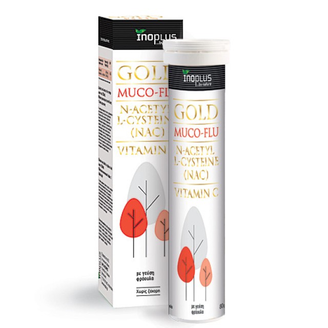 InoPlus Gold Muco-Flu N-Acetyl L-Cysteine (NAC) + Vitamin C Συμπλήρωμα &hellip;