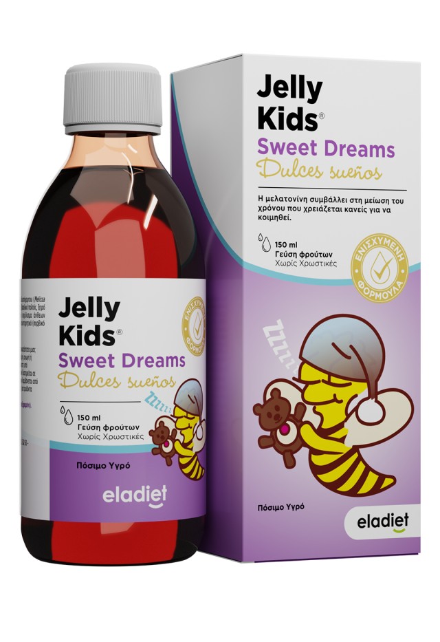 Eladiet Jelly Kids Sweet Dreams Παιδικό Σιρόπι με Μελατονίνη, Βασιλικό …