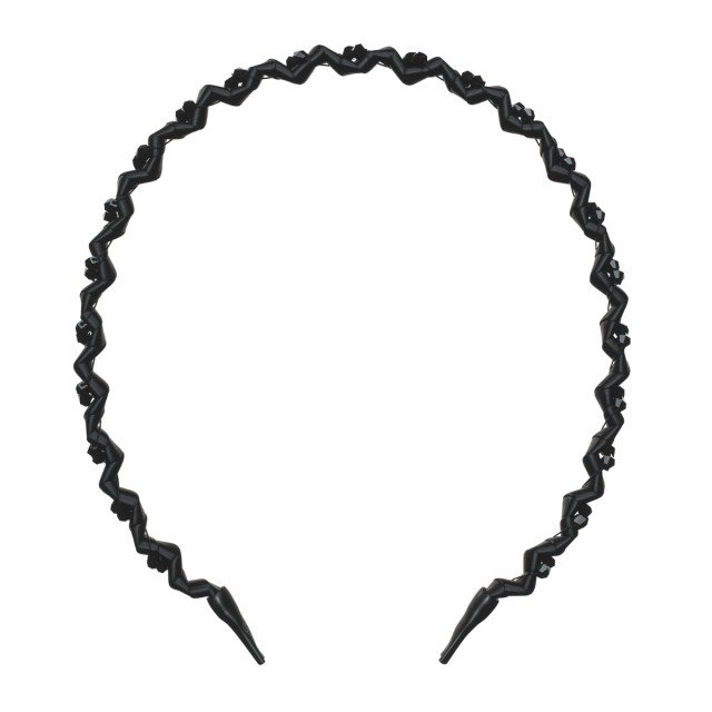 Invisibobble Hairhalo True Dark Sparkle Στέκα Μαύρη 1 Τεμάχιο