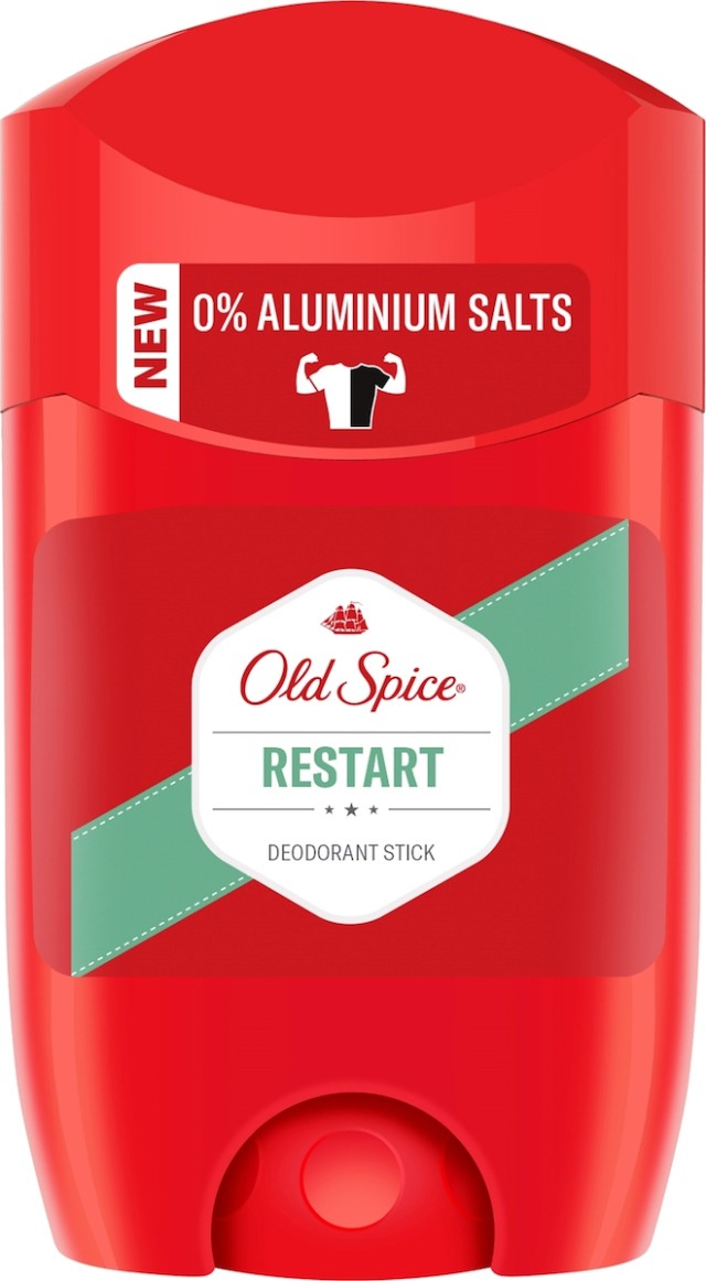 Old Spice Restart Deodorant Stick For Men Ανδρικό Αποσμητικό με 0% Άλατα Αλουμινίου 50ml