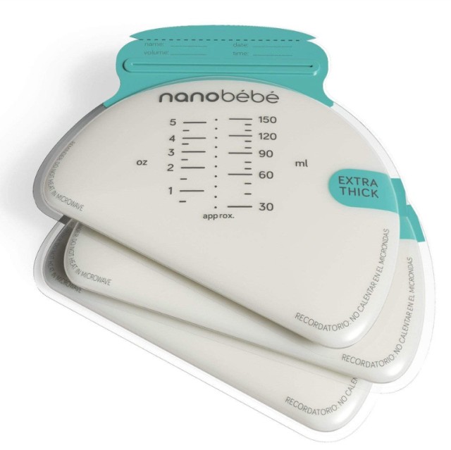 Nanobebe Breast Milk Bags Σακούλες Αποθήκευσης Γάλακτος 50 Τεμάχια των 150ml