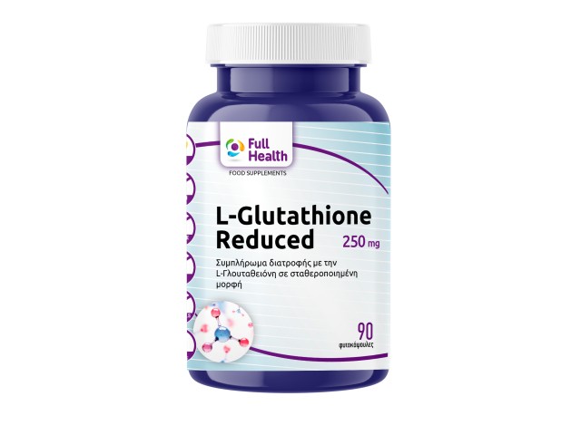 Full Health Glutathione Reduced 250mg με Αντιοξειδωτική Δράση 90 Φυτικ &hellip;