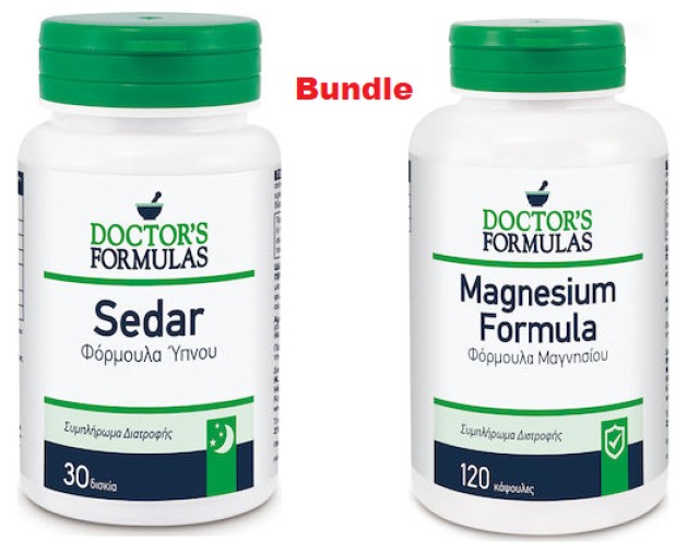 Doctors Formulas Bundle Sedar Φόρμουλα Ύπνου (Στρες - Αϋπνία) 30 δισκία - Magnesium Συμπλήρωμα Διατροφής με Μαγνήσιο 120 Κάψουλες