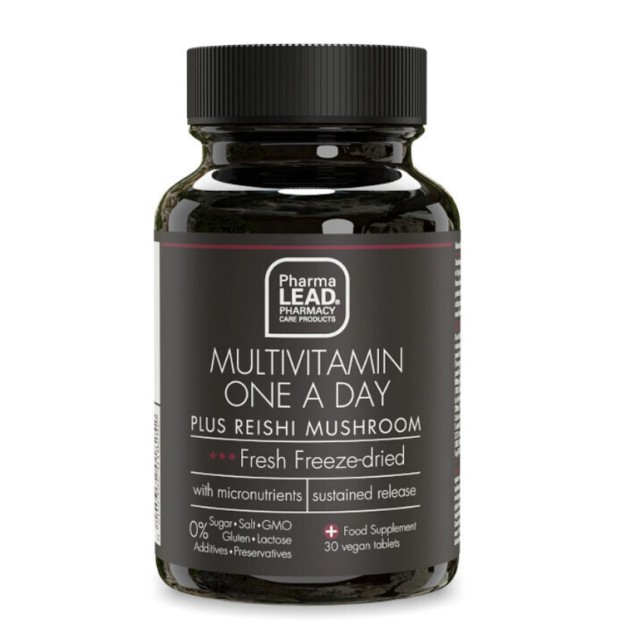 PharmaLead Black Range Multivitamin One a Day Plus Reishi Mushroom για Ενέργεια & Τόνωση 30 Φυτικές Κάψουλες