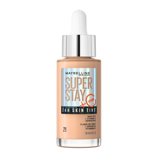 Maybelline Super Stay Skin Tint Liquid Make Up Foundation Λάμψης No.21 Μπεζ 30ml