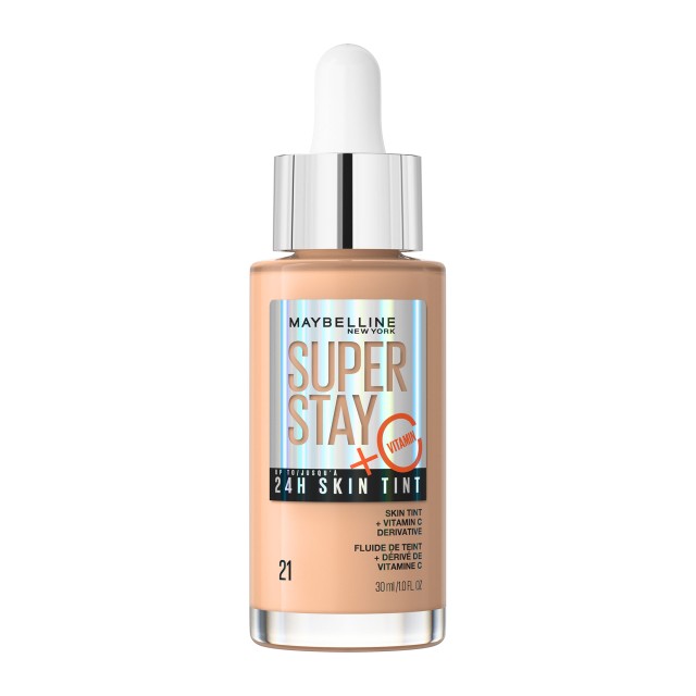 Maybelline Super Stay Skin Tint Liquid Make Up Foundation Λάμψης No.21 …