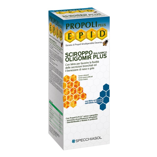Specchiasol Epid Propolis Oligomir Plus Φυτικό Σιρόπι για τον Πονόλαιμο & την Φαρυγγίτιδα 170ml
