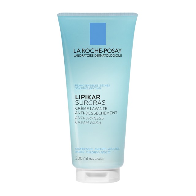 La Roche Posay Lipikar Surgras Απαλό Καθαριστικό για Πρόσωπο - Σώμα για Ξηρές Επιδερμίδες 200ml