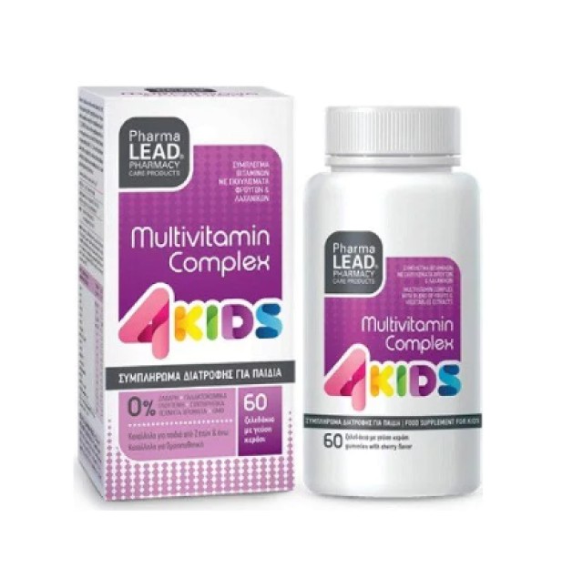 PharmaLead 4 Kids MultiVitamin Complex Συμπλήρωμα Διατροφής για Παιδιά Σύμπλεγμα Βιταμινών με Γεύση Κεράσι 60 Ζελεδάκια