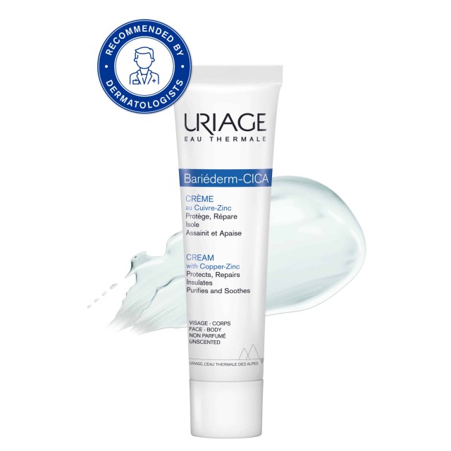 Uriage Bariéderm Cica Cream With Cu-Zn Regenerating Cream for Fragile ...