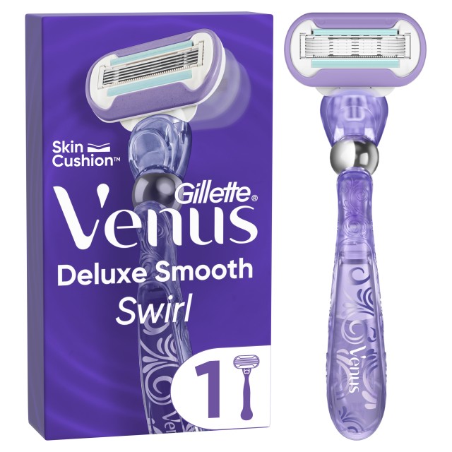 Gillette Venus Deluxe Smooth Swirl Γυναικεία Ξυριστική Μηχανή & 1 Αντα …