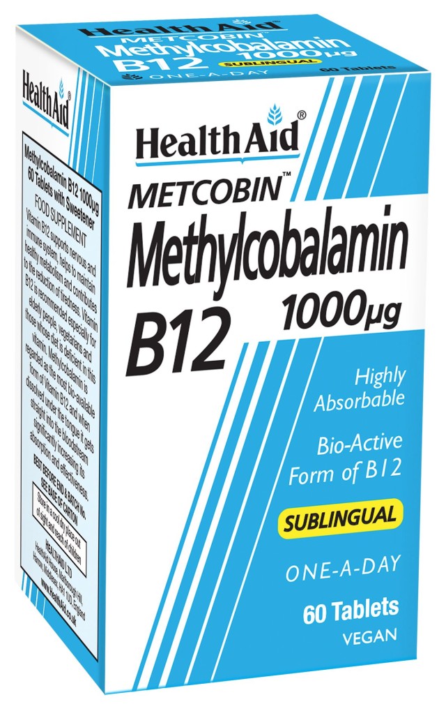Health Aid METCOBIN Methylcobalamin B12 1000mg Συμπλήρωμα Διατροφής με …