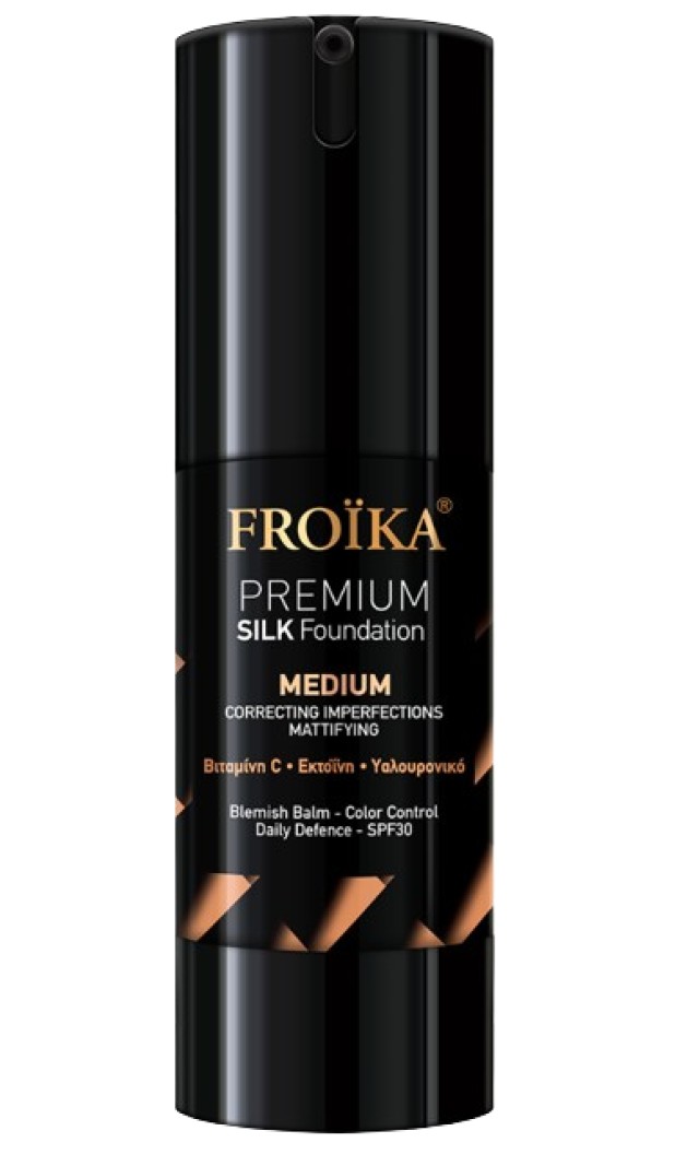 Froika Premium Silk Foundation SPF30 Medium Φυσική Κάλυψη - Ματ Αποτέλ …