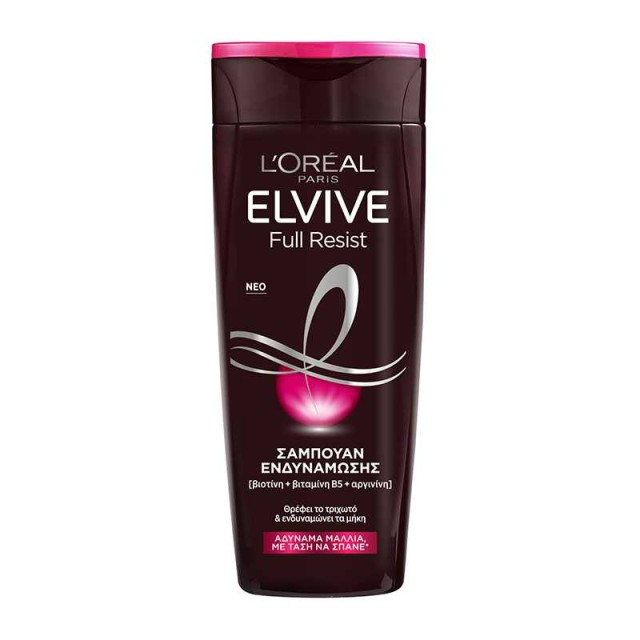 LOreal Paris Elvive Full Resist Shampoo Σαμπουάν Ενδυνάμωσης για Αδύνα &hellip;