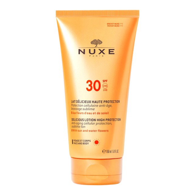 Nuxe Sun Delicious Lotion Face & Body SPF30 Αντηλιακό Γαλάκτωμα Προσώπ …