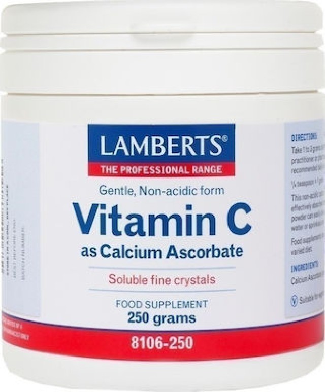 Lamberts Vitamin C as Calcium Ascorbate, 250 gr crystal