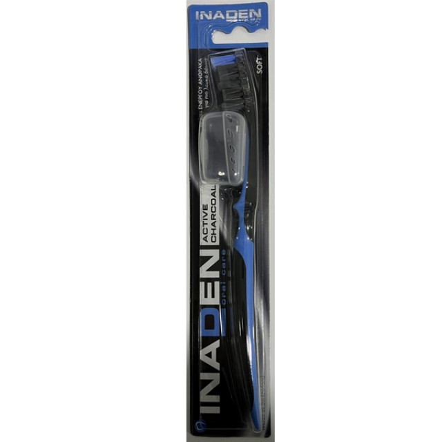Inaden Soft Active Charcoal Μαλακή Οδοντόβουρτσα για Λεύκανση των Δοντ …