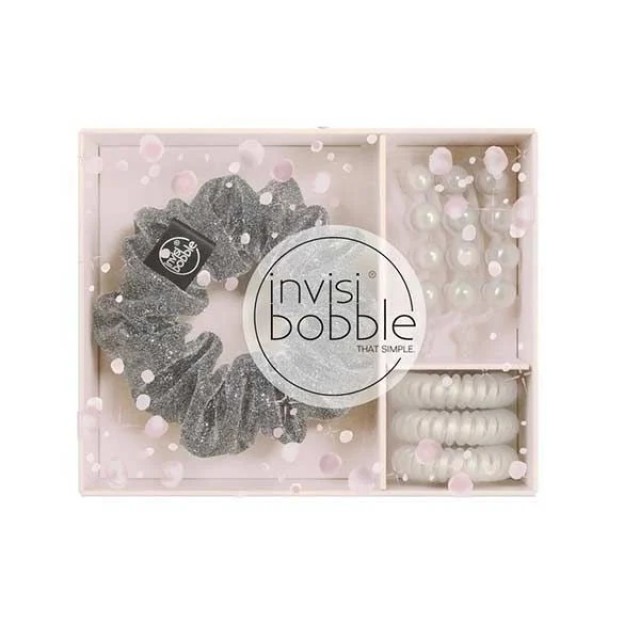 Invisibobble Sparks Flying Trio Sprunchie Λαστιχάκι Μαλλιών Γκρι 1 Τεμάχιο - Waver+ Hair Clip Τσιμπιδάκι Μαλλιών 3 Τεμάχια - Original 3 Τεμάχια