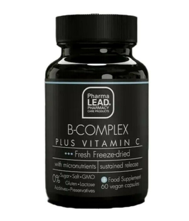 PharmaLead Black Range B Complex Plus Vitamin C για το Νευρικό & Ανοσοποιητικό Σύστημα 60 Φυτικές Κάψουλες