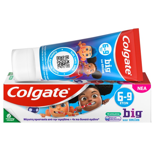Colgate Big Kids Smiles Παιδική Οδοντόκρεμα για 6-9 Ετών με Γεύση Μέντ …